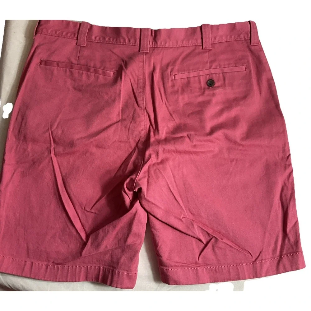 J. Crew Mercantile Flex Shorts‎ Mens 34 Coral Casual Chino Flat Front